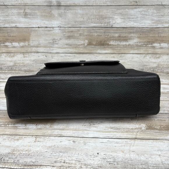 Brighton Pebbled Leather Purse Shoulder Bag Black Braided Heart Classic Boho Y2K - Picture 12 of 17